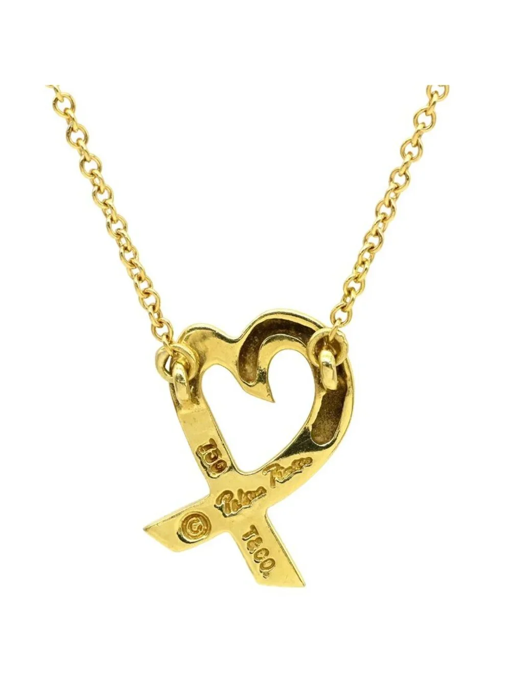 Tiffany & Co Necklace Loving Heart Yellow Gold YG T& Paloma Picasso
